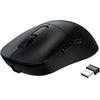 Black Attack Shark wireless gaming mouse shown from above with a detachable USB receiver.