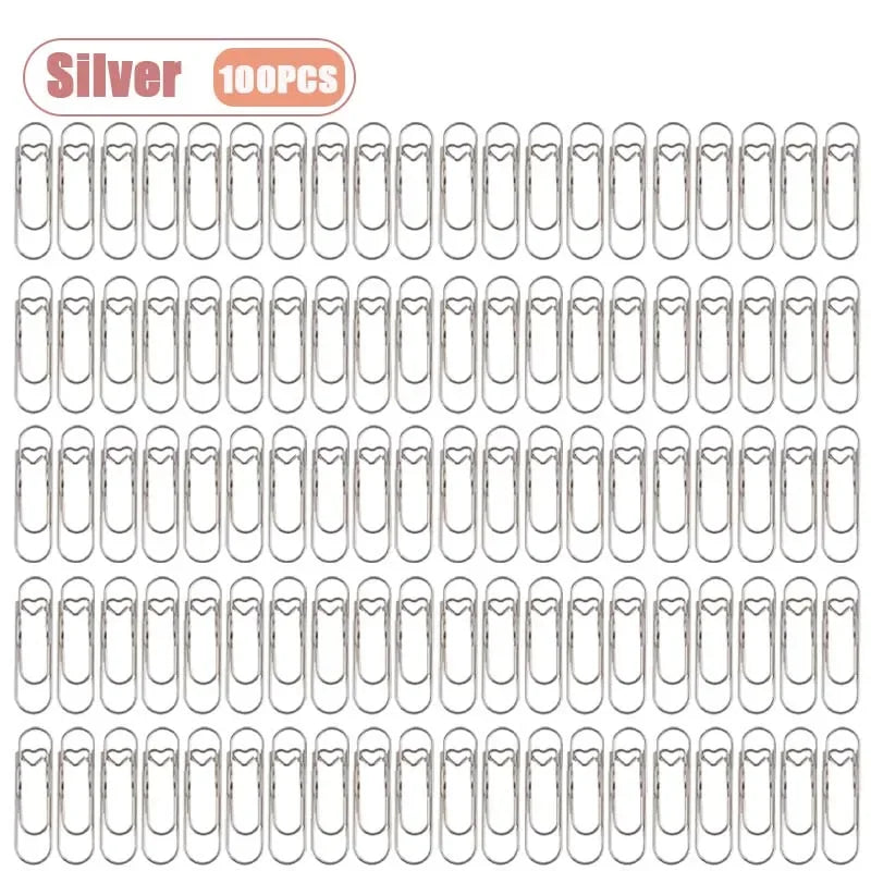 Silver metal pen clips for notebooks and journals