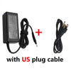 Black AC adapter cable with US plug for a laptop power supply