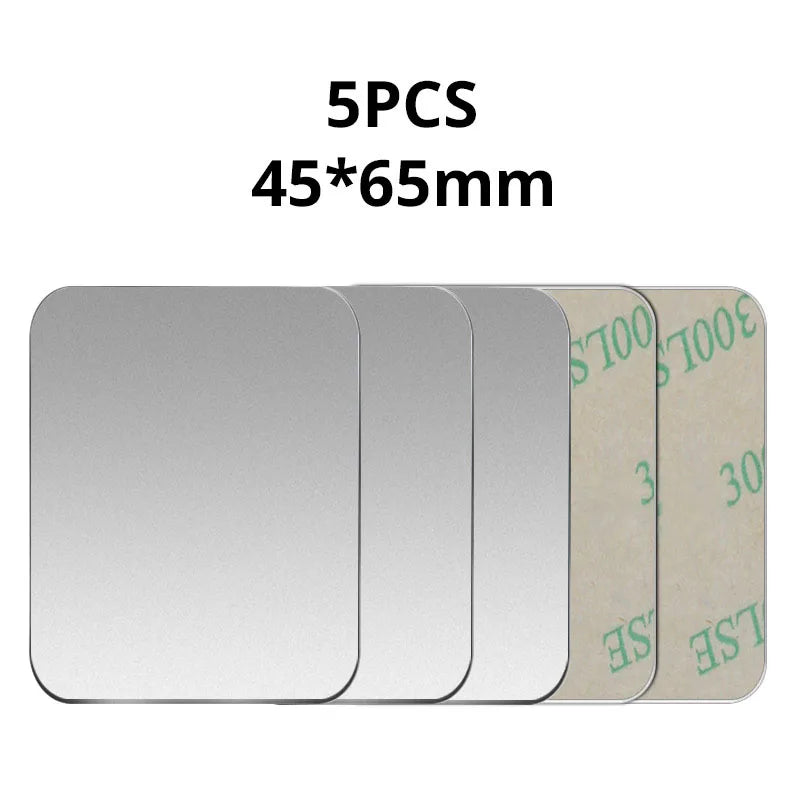 Five silver magnetic mount plates measuring 45x65mm stacked together.