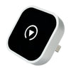 A white car adapter for smartphones, designed to connect devices to a vehicle's infotainment system.