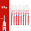 Eight precision waterproof marking pens in various colors and sizes displayed next to a 2cm scale.