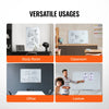 Versatile usages of a magnetic tempered glass whiteboard in various settings like study rooms, classrooms, offices, and lectu