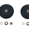 Black magnetic base mount bracket for LED lights with various mounting hardware components