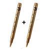 Two metallic brush pen markers shown side by side for art and craft projects