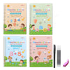 A set of Amazing Groove practice copybooks for preschoolers featuring number, alphabet, and drawing activities.