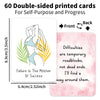 A set of 60 double-sided printed cards for self-purpose and progress featuring a design with the text Failure Is The Mother O
