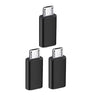 A black USB-C to Micro USB adapter for charging and data sync.