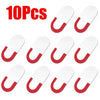 Ten white camera privacy sliders designed for mobile and laptop devices