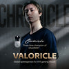 Porträt eines männlichen E-Sport-Athleten namens Chronicle, der eine ATK GEAR Gaming-Maus für VALORANT bewirbt.