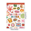 A sticker book featuring aesthetic patterns of nature and animals like flowers, leaves, and cats.