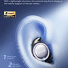 Close-up of black and silver invisible sleep earbuds designed to fit the ear cavity.