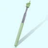 A light green retractable teacher pointer stick with a hand gesture at the tip.