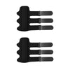 Black adjustable finger splint designed for pain relief and support.
