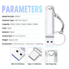Silver metal body USB 3.0 Type-C flash drive with accessories and key ring hole