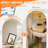 Comparaison avant/après montrant la facilité d'utilisation des rubans adhésifs double face puissants.