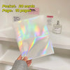 A clear plastic sleeve containing 10 pages and 20 cards for a binder collection next to a Beoupe perfume bottle.
