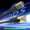 A Cat8 Ethernet cable is shown with a connector and a green progress bar indicating 40Gbps speed.