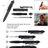 A tactical pen is shown disassembled, demonstrating how to put it back together.