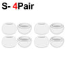 Quatre embouts en silicone blancs pour AirPods Pro présentés en grille.