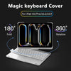 Magic keyboard cover for iPad Air/Pro/10.2/10.9 showing a foldable and rotatable keyboard case.