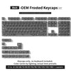 Black OEM frosted keycaps for mechanical keyboards, including various function and modifier keys.