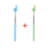 Stainless steel telescopic teaching pointer with blue and green tips