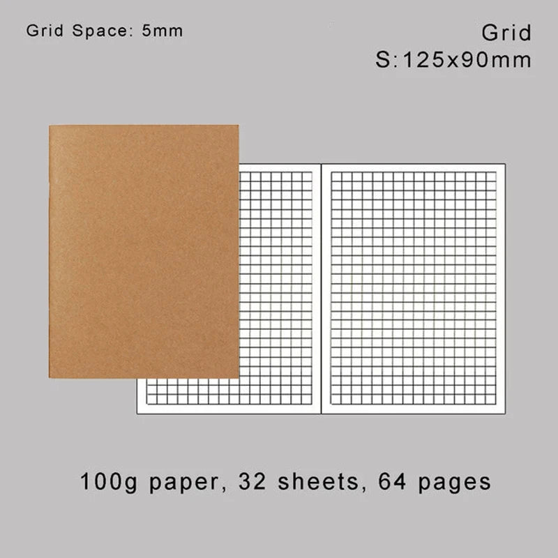 A rectangular piece of brown paper with a grid pattern is shown next to a sheet of white paper with a grid pattern, indicatin