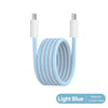 Light Blue magnetic suction cable for USB-C to USB-C charging.