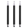 A black dual-tip capacitive stylus pen with silver tips shown vertically.