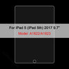 A black screen protector for an iPad 5 (iPad 5th) 2017 9.7 inch model A1822/A1823.