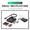 Adaptador USB-C OTG con cable de 50cm y cuatro tarjetas SD, TF, CF y MS para lectura simultánea