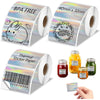 Rollen BPA-freier holografischer Thermolabels, 40x30mm mit Barcode und verschiedenen bunten Etiketten