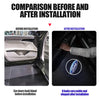 Comparison showing car doors before and after installation, highlighting the transformation to look noble and elegant.