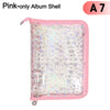 Pink-only album shell with a clear plastic cover and zipper closure