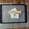 An iPad screen is visible, covered in protective film, with several small cards placed on the display.