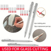 A set of precision carbide tip marking pens and replacement tips used for glass cutting.