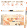 A set of acrylic paint pens with various tips and colors for DIY crafts and painting