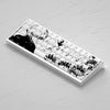 A set of black anime character keycaps for a mechanical keyboard, featuring Kaneki Ken from the anime.