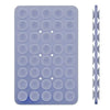 A purple double-sided silicone phone mount grip with multiple circular holes for mounting devices.
