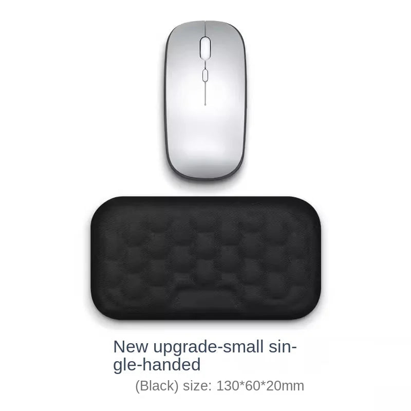 Black upgrade small single-handed mouse pad for ergonomic keyboard and mouse use