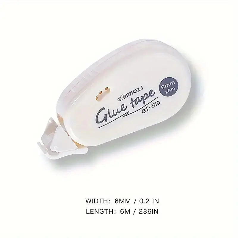Weißes zweifaches Klebeband mit der Aufschrift GT-519, Maße 6mm x 6m.