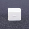 A white privacy protection roller stamp is shown on a dark gray surface.