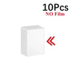 Ten clear protective card sleeves with no film, measuring 3x4 inches.