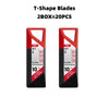 Two red T-shape knife blades labeled SK2 and DL-DP30 are shown for sale.