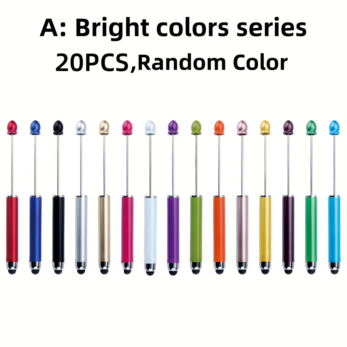 A set of colorful rubber touch ballpoint pens with various bright colors and random assortment.