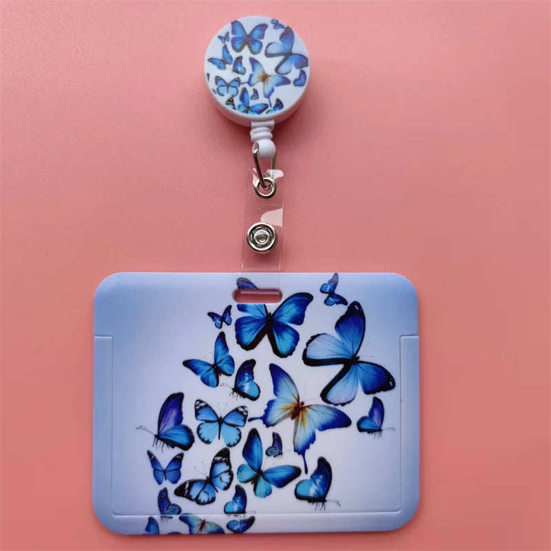 Leopard Retractable Card Holder Clip for Badges and IDs