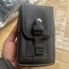Black multilayer card slot phone pouch for Doogee and similar models being held in a hand.