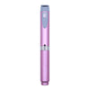 A reusable injection pen with an adjustable cartridge in a metallic pink and gray color scheme.