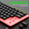A close-up view of a pink mechanical keyboard featuring a teal structure shoulder tea shaft and black keys.